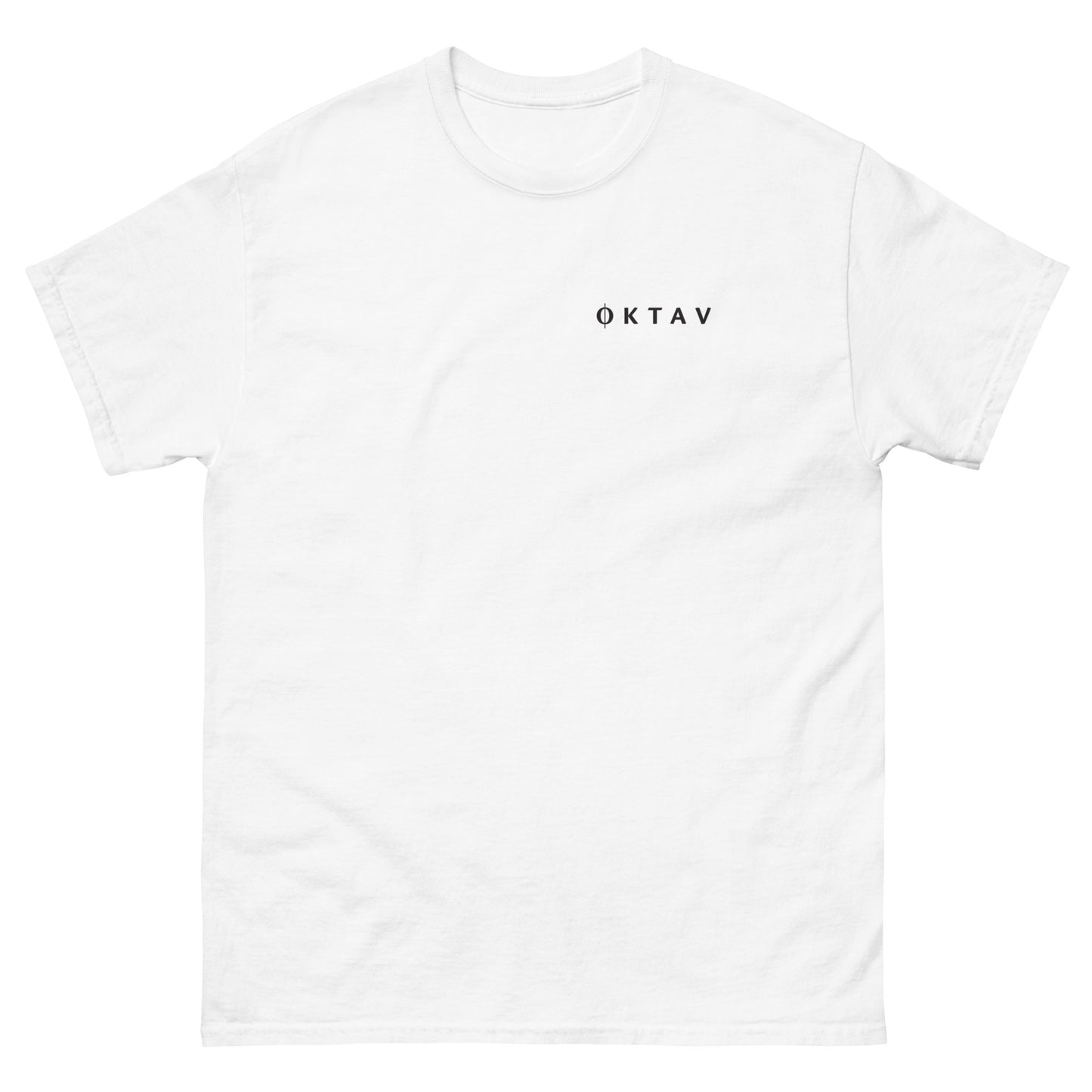T-shirt logo OKTAV blanc